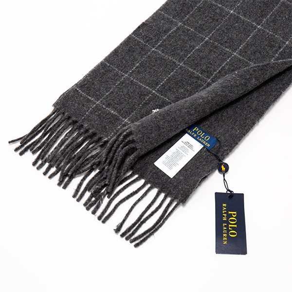 �ݥ� ���ե������ POLO RALPH LAUREN �ޥե顼 ���ȡ��� ��С����֥륦����ɥ��ڡ��� �������� PC0743 reversible windowpane scarf ��� ��ǥ����� ��˥��å��� �˽����� ��