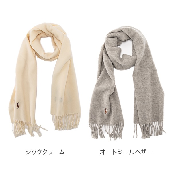 ݥ ե POLO RALPH LAUREN ޥե顼 ȡ ͥ㡼 ꥢ С󥦡  PC1047 signature italian virgin wool scarf  ǥ 