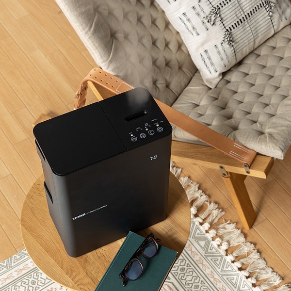 サンカ SANKA 加湿器 UVパワースチーム ブラック W除菌 タイマー設定 