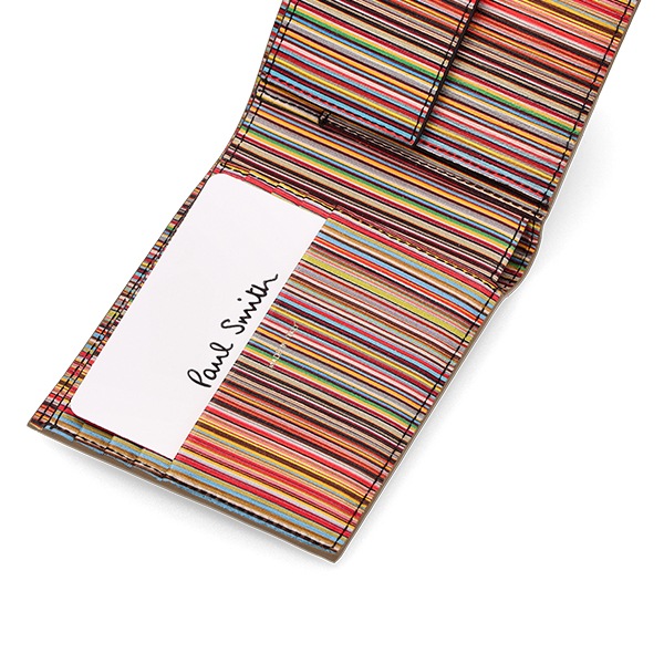 836 新品 ポールスミス レイヤード ストライプ 札入れ 二つ折り財布