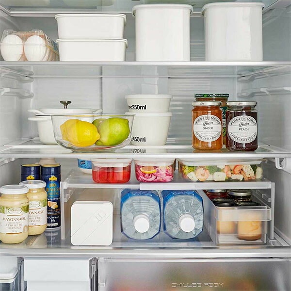 伸縮冷蔵庫中収納ラック タワー 山崎実業 tower 伸縮幅 約28.5～44cm