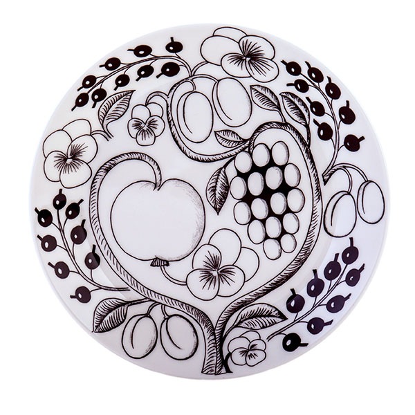 ����ӥ� Arabia �� �ץ졼�� ʿ�� 21cm �ѥ�ƥ��å� 1005399 �֥�å� & �ۥ磻�� Paratiisi Plate Flat Black & White �ݻ� ����� �����ӥ󥰥ץ졼�� ���� ���� �̲� ������� ���襤�� ���å���
