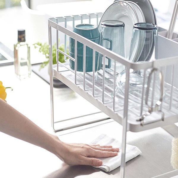 水切りラック ツーウェイ 水切りワイヤーバスケット 2段 tower タワー