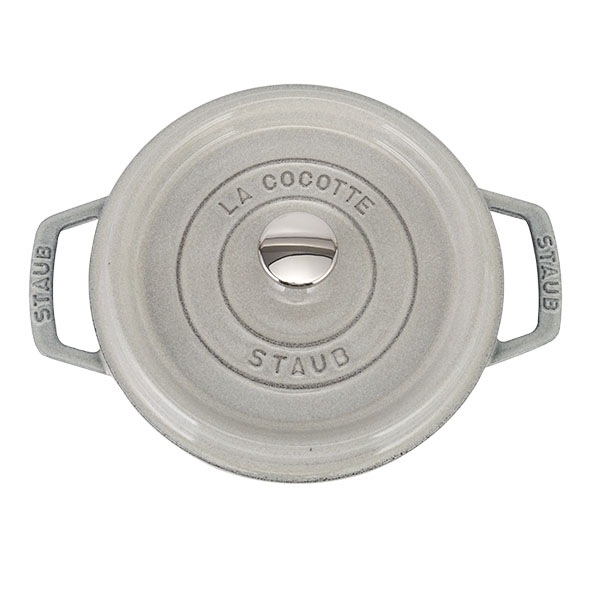 【未使用品】STAUB 14 ピコ ラウンドココット 鍋 ホワイト 【超レア】 Staub（ストウブ） ピコ ココット ラウンド 24cm 鋳物 ホーロー 鍋