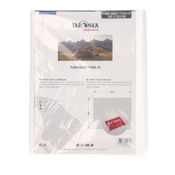 ���ȥ� Tatonka �ƥ���� �����٥å������� �ե��������� �����ɥ����� Floorsheet Tyvek III 180��220cm ���� �ѿ� �ƥ�ȥ����� ���饦��ɥ����� �����ȥɥ� ������ �л� ����ѥ��� 3720 �ۥ磻�� white ��