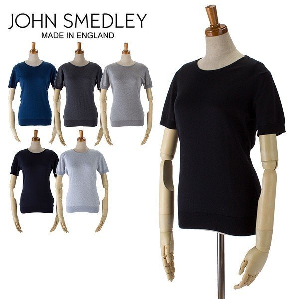 美品　PHOEBE ENGLISH×JOHN SMEDLEY デザイン半袖ニット