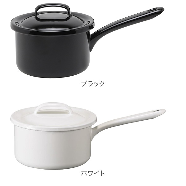 月兎印 ソースパン 12cm 片手鍋 蓋付き 琺瑯鍋 琺瑯 なべ ホーロー鍋