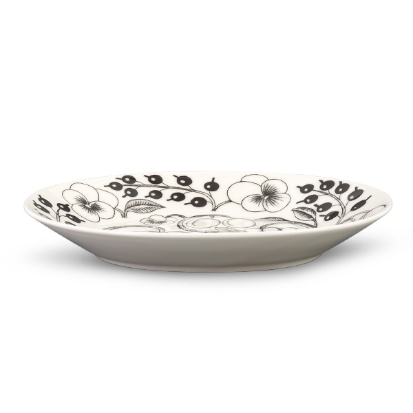 ����ӥ� Arabia �� �ץ졼�� �滮 25cm �ѥ�ƥ��å� 1005394 �֥�å� & �ۥ磻�� Paratiisi Plate Oval Black & White �ݻ� ����� �����ӥ󥰥ץ졼�� ���� ���� �̲� ������� ���襤�� ���å��� ��