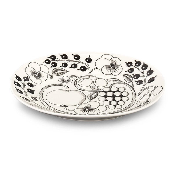 ����ӥ� Arabia �� �ץ졼�� �滮 25cm �ѥ�ƥ��å� 1005394 �֥�å� & �ۥ磻�� Paratiisi Plate Oval Black & White �ݻ� ����� �����ӥ󥰥ץ졼�� ���� ���� �̲� ������� ���襤�� ���å��� ��