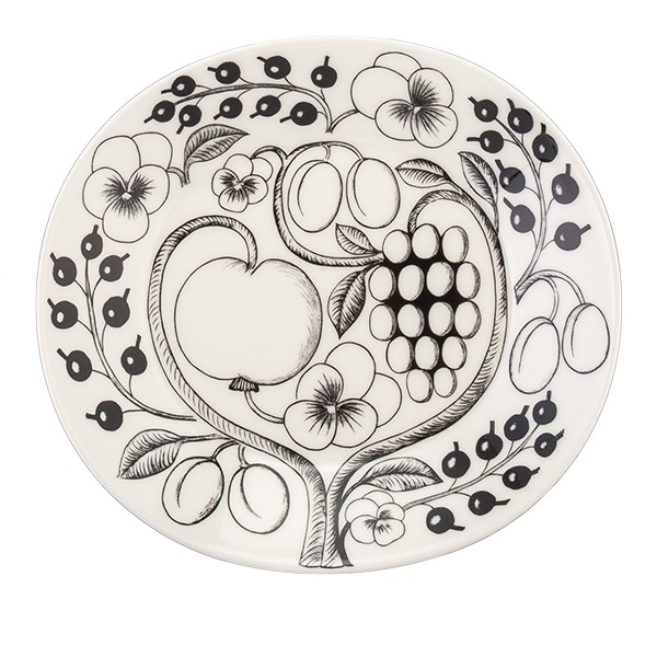 ����ӥ� Arabia �� �ץ졼�� �滮 25cm �ѥ�ƥ��å� 1005394 �֥�å� & �ۥ磻�� Paratiisi Plate Oval Black & White �ݻ� ����� �����ӥ󥰥ץ졼�� ���� ���� �̲� ������� ���襤�� ���å��� ��