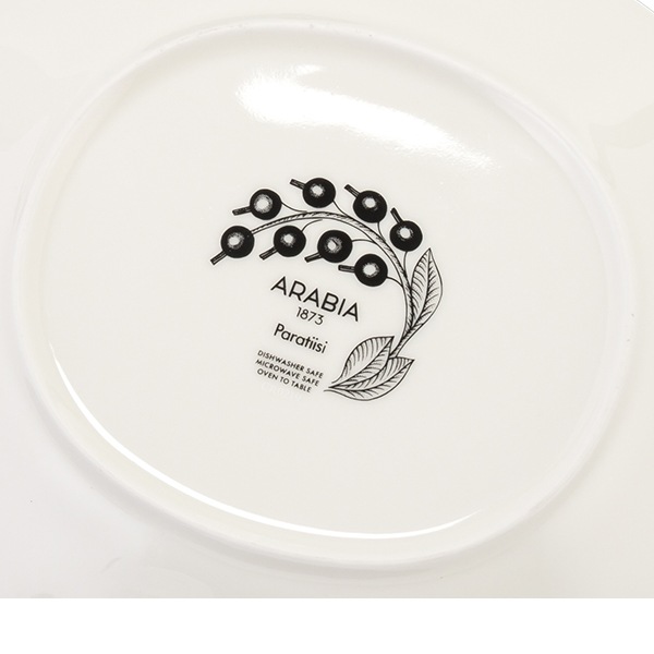 ����ӥ� Arabia �� �ץ졼�� �滮 25cm �ѥ�ƥ��å� 1005394 �֥�å� & �ۥ磻�� Paratiisi Plate Oval Black & White �ݻ� ����� �����ӥ󥰥ץ졼�� ���� ���� �̲� ������� ���襤�� ���å��� ��