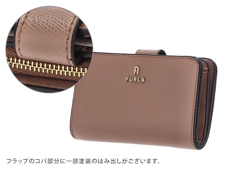 【新品 未使用品】FURLA フルラ カメリア コンパクト ジップ ウォレット 訳あり】フルラ Furla カメリア コンパクトウォレット M 二つ折り財布