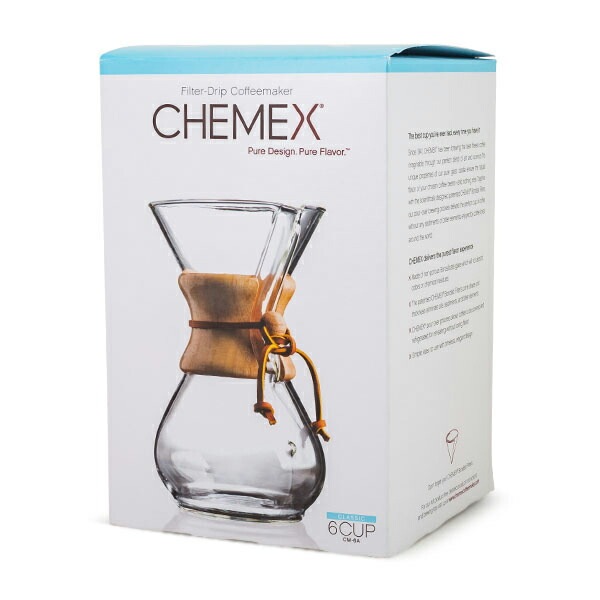 ケメックス Chemex コーヒーメーカー + 専用フタ 6カップ用 マシン 