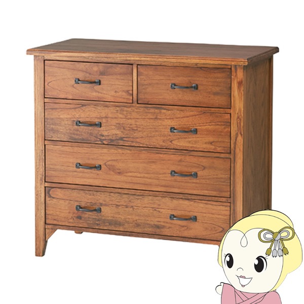 チェスト 4段 幅80cm 引き出し 収納 5杯 おしゃれ 木製 天然木 タンス