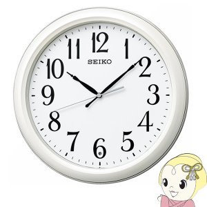 セイコー SEIKO スタンダード 電波掛時計 プラスチック枠 白パール塗装