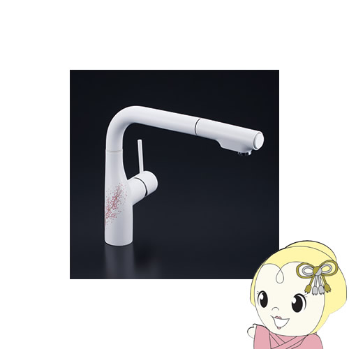 KVK (寒)シングルシャワー付混合栓(eレバー・回転規制) KM6061ZV11EC 寒)グースネックシングルレバー式混合栓(eレバー・回転規制) KVK