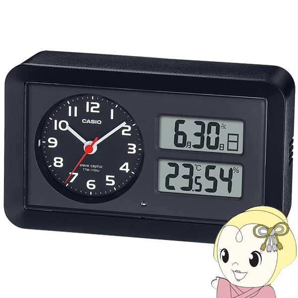 置き時計 置時計 TTM-170NJ-1JF アナログ表示 目覚まし時計 電波