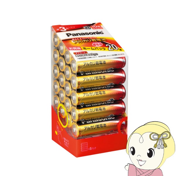 パナソニック アルカリ乾電池 単3形 20本パック LR6XJ/20SH【送料別