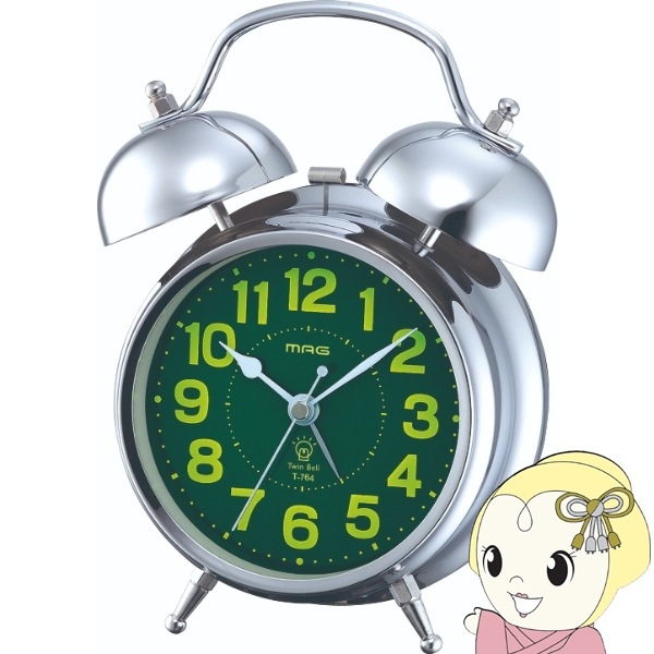 目覚まし時計 MAG マグ ノア精密 置き時計 アナログ 連続秒針 コチコチ