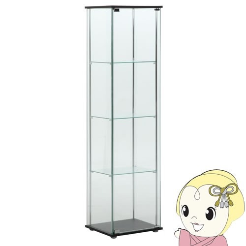 メーカー直送】不二貿易 ガラスコレクションケース 4段 FUJI-96047