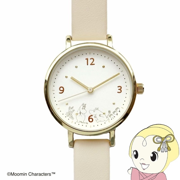 在庫あり 腕時計 ムーミン プリントウォッチ シンプル ホワイト