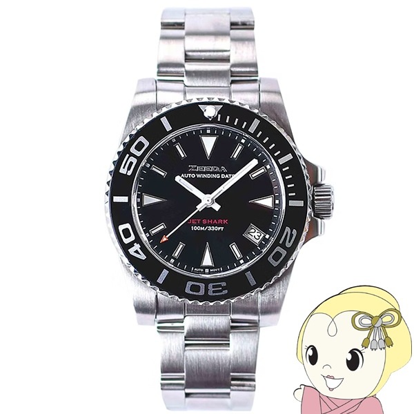 ZEEDA（ジーダ） メンズ腕時計 「JET SHARK」 ステンレス 10気圧防水