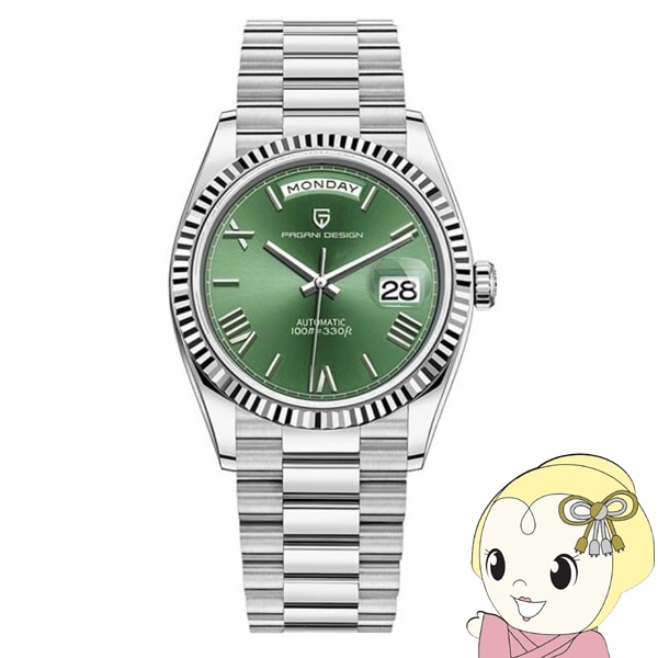 腕時計 メンズ PAGANI DESIGN PD-1752 自動巻き 36mm グリーン文字盤