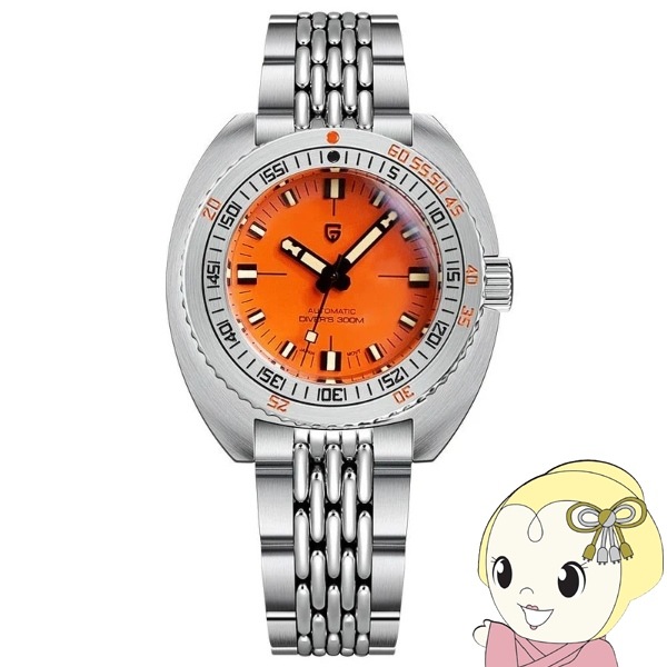 腕時計 メンズ PAGANI DESIGN PD-1719 自動巻き 42.7mm オレンジ文字盤