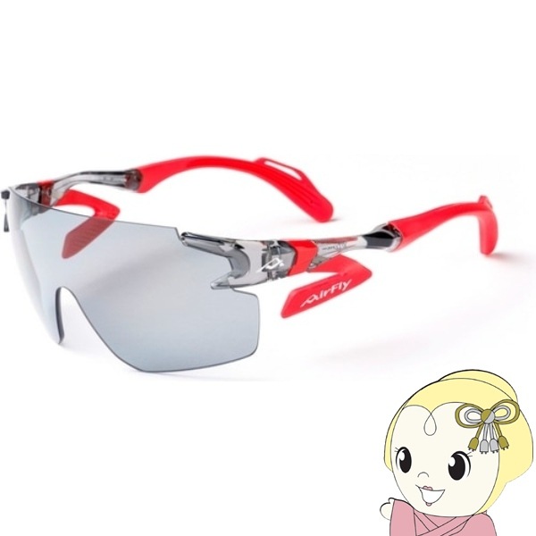 サングラス AirFly エアフライ スポーツ ランニング ワイドプロテクト レディース クリアグレーフレーム 偏光グレーレンズ AF-302C-1WP サングラス AirFly エアフライ スポーツ ランニング ワイドプロテクト
