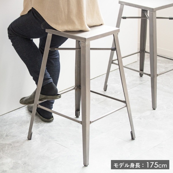 カウンターチェア / バーチェア / スタッキング / 金属製 カウンターチェア 高級感 アイアンカウンターチェア 1脚 cafe カフェ
