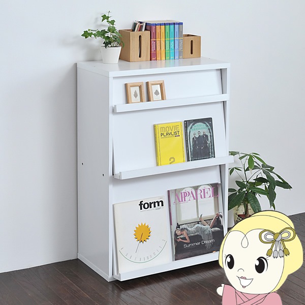 ディスプレイラック フラップ2枚扉 収納 本棚 組み合わせ家具 木製