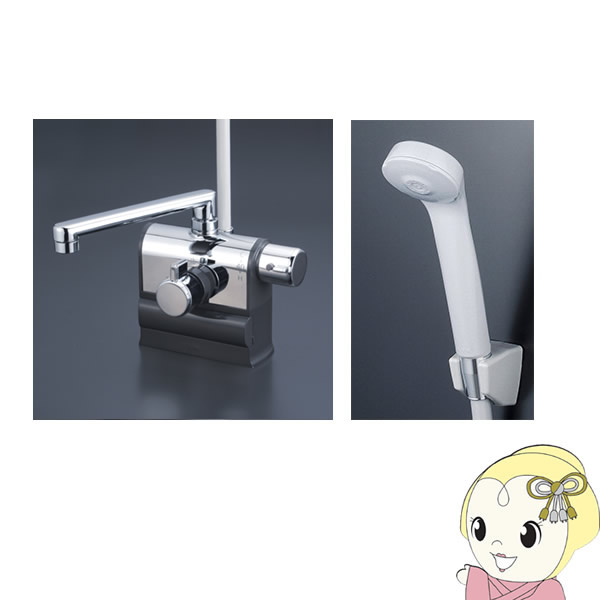 予約 1ヶ月以降]KVK デッキ形サーモスタット式シャワー (240mmパイプ付