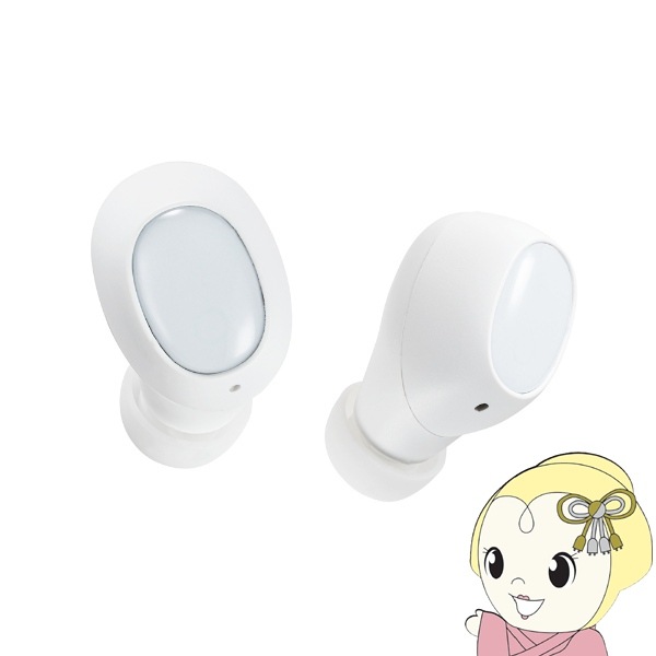 完全ワイヤレスイヤホン アクセス B-niko ビーニコ AH-TWS03 ホワイト