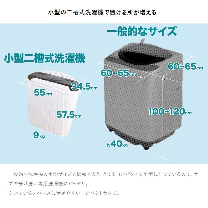 取り寄せ：入荷目安3～5営業日】サンコー thanko 小型2槽式洗濯機 「別