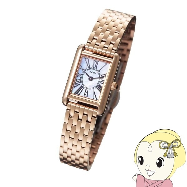 [LCREA] ソーラー 腕時計 レディース 日本製 ルクレア (RONDE/ゴールド, 本ワニ革ベルト/LC2001-GPCMO)