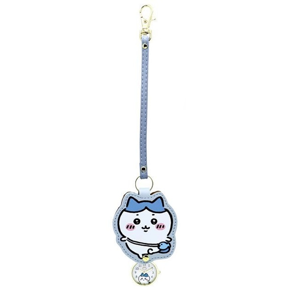 在庫限り ちいかわ ダイカットキーチェーンウォッチ ハチワレ ブルー