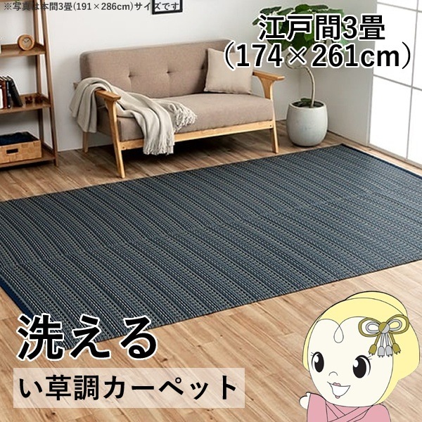 洗える ござ カーペット 江戸間10畳 約435×352cm グリーン 日本製 国産 除菌スプレー対応 丈夫 アウトドア レジャー ペット〔代引不可〕(代引不可) 洗える ござ カーペット 江戸間10畳 約435×352cm ベージュ 日本製 国産