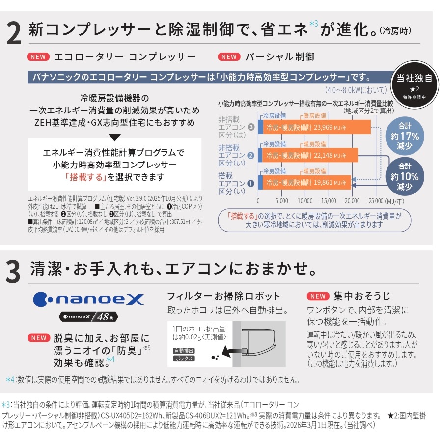 予約]エアコン 26畳用 8.0kW 単相200V パナソニック CS-806DUX2-W フル
