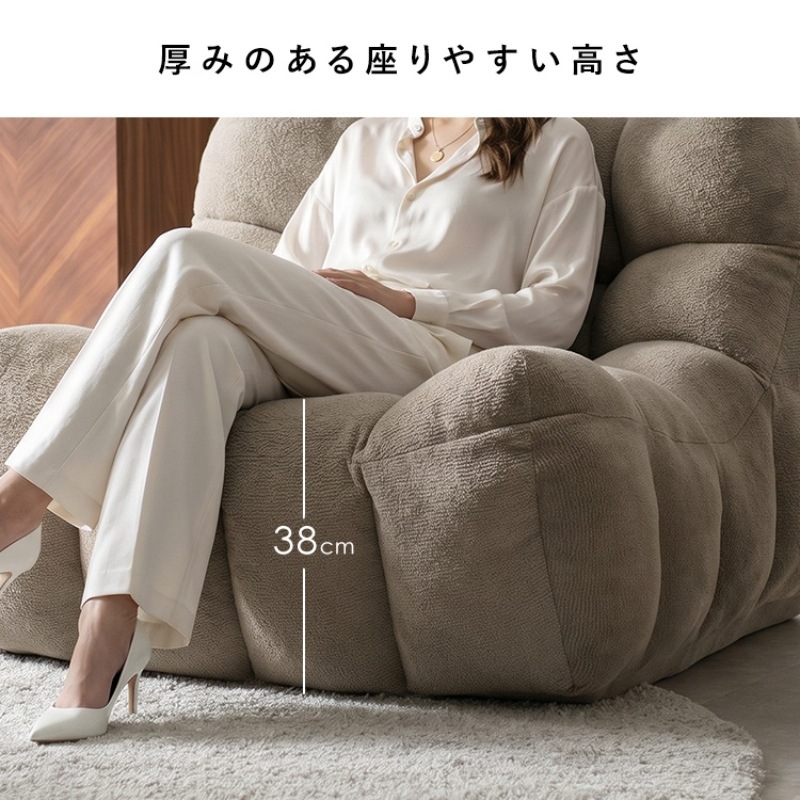 ソファ 1Pローソファ 一人掛け ポケットコイル マイクロファイバー