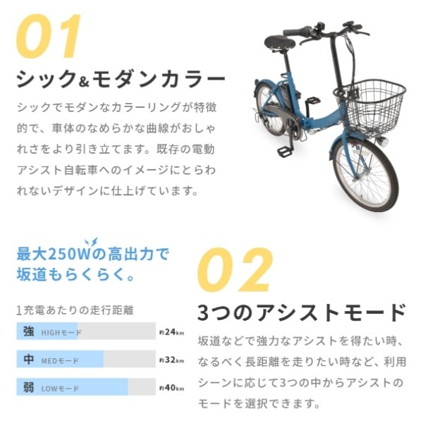 メーカー直送】E-Drip 自転車 電動アシスト折りたたみ自転車20インチ