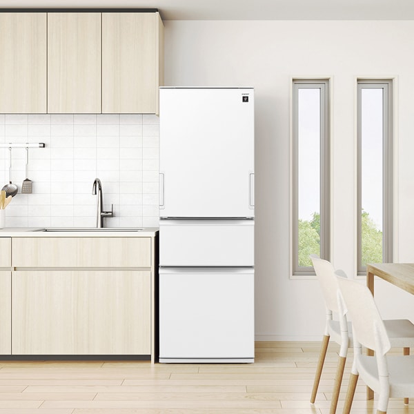 [ͽ�� ��2-3���ְʹ�]��¢�� ��ɸ����������� ���㡼�� SHARP 374L ��60cm �ɤä���ɥ� 3�ɥ� ���륭���ޥåȥۥ磻�� SJ-PW37P-W ������ڵ��Ԥ�����̵����(¾�ϰ�������/�̳�ƻ�����졦Υ���б��Բ�)��