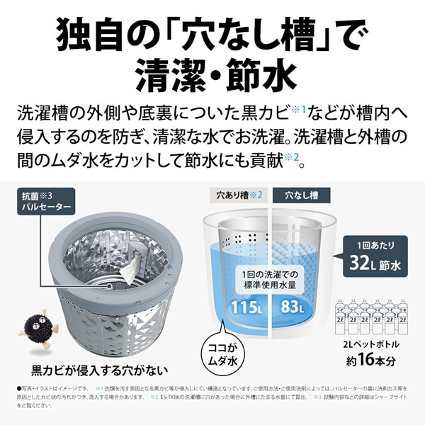 取り寄せ：入荷目安3～5営業日】洗濯乾燥機 SHARP シャープ 8.0kg