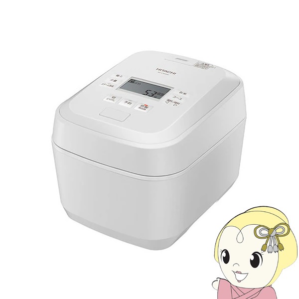 HITACHI RZ-V100HM W 炊飯器 5.5合炊き