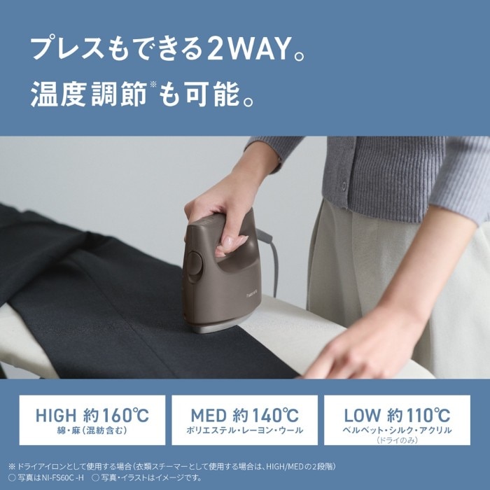 コードつき衣類スチーマー Panasonic パナソニック クレイブルー ハイ