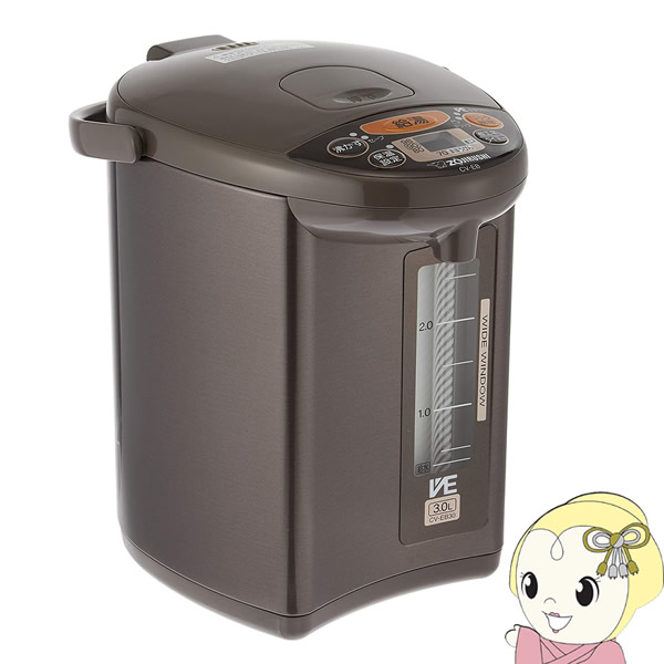 象印 電気ポット VE電気まほうびん 優湯生 3.0L ブラウン CV-EB30-TA 