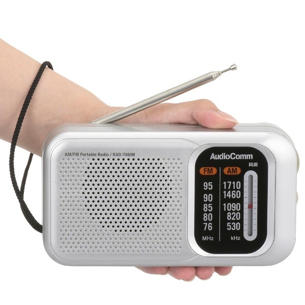 �������ŵ� AudioComm �����ߥ� �ݡ����֥�饸�� AM/FM �磻��FM�б� RAD-T460N-S������̵��(�̳�ƻ�����졦Υ�����)��