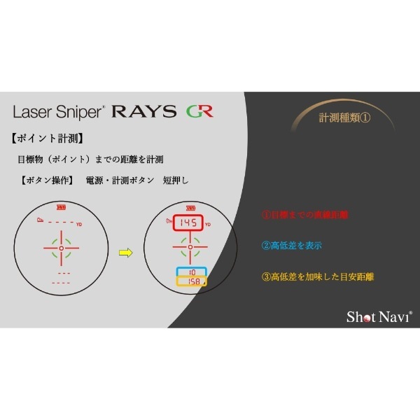 �졼��������յ�Υ��¬�� ����åȥʥ� Shot Navi Laser Sniper RAYS GR �쥶��Ĵ �֥�å�������̵��(�̳�ƻ�����졦Υ�����)��