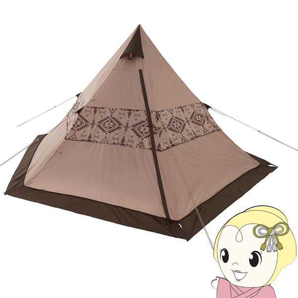 ティピーテント ワンポールテント LAND柄 バーベキュー BBQ