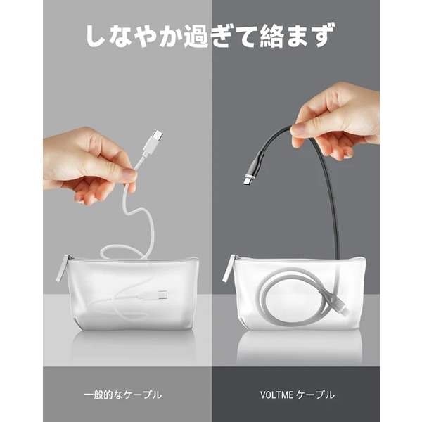 VOLTME モスシリーズ シリコン 充電ケーブル USB-C＆USB-C 60W 緑 1m VOLTME-C2133【送料別】 | パソコン ...
