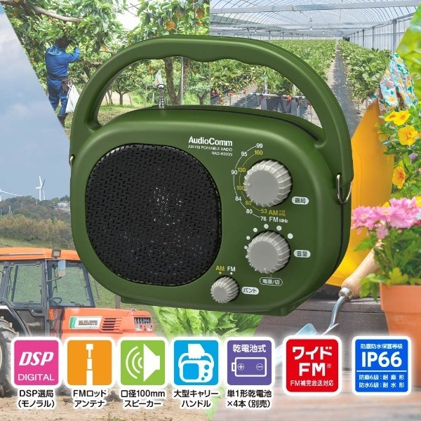 �������ŵ� AudioComm AM/FM˭��饸�� �ݡ����֥�饸�� �Ѥ���/�ѿ� �磻��FM�б� RAD-H395N������̵��(�̳�ƻ�����졦Υ�����)��